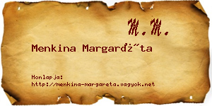 Menkina Margaréta névjegykártya